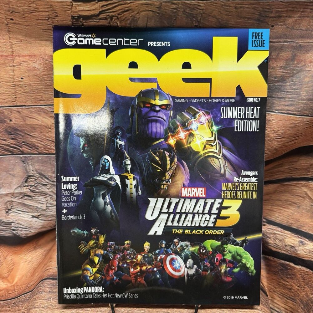 Geek Magazine Issue 7 Summer 2019 Marvel Ultimate Alliance 3 Walmart Gamecenter